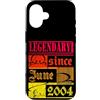 Lustiger Geburtstagsspruch zum 22. Gebur Custodia per iPhone 16 22° Compleanno Leggendario dal Giugno 2004 Anno Retro