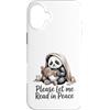 Panda Reading Peace Bookworm Custodia per iPhone 16 Plus Panda Reading Per favore Lasciami leggere in pace