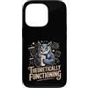 Physics Owl Coffee Nerd Science Humor Custodia per iPhone 13 Pro Teoricamente funzionante Gufo Fisica Caffè Umorismo