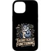 Physics Owl Coffee Nerd Science Humor Custodia per iPhone 15 Teoricamente funzionante Gufo Fisica Caffè Umorismo