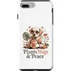 Dog Lover Plant Lover Custodia per iPhone 7 Plus/8 Plus Piante Cani E Peace Dog Amante Piante Vibes