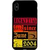 Lustiger Geburtstagsspruch zum 22. Gebur Custodia per iPhone XS Max 22° Compleanno Leggendario dal Giugno 2004 Anno Retro