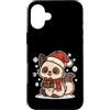 cat winter scarf box snow wintertime yul Custodia per iPhone 16 Plus Simpatico gatto invernale con sciarpa e scatola