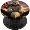 MericaLife Polar Bear Occhiali con bandiera americana con orso polare su aquila calva PopSockets PopGrip Adesivo