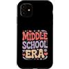 Cute School Era Hearts Custodia per iPhone 11 Scuola Media Era Pastello Carino Ritorno A Scuola