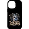 Physics Owl Coffee Nerd Science Humor Custodia per iPhone 14 Pro Max Teoricamente funzionante Gufo Fisica Caffè Umorismo