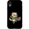 rugby ferret kick cute rugby oval ball s Custodia per iPhone XR Cartone animato Rugby Furetto Calcio