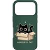 Cute Homeless Cat in a Box Custodia per iPhone 17 Pro Gatto senzatetto carino gattino cartone animato amante gatto animale umorismo