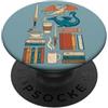 Romantasy Dragon Novel Club Romantasy Reader Essentials Dragon Design per caffè e libri PopSockets PopGrip Adesivo