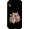 hippo rugby strong mascot run cartoon ru Custodia per iPhone XR Forte ippopotamo rugby corridore cartone animato