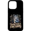 Physics Owl Coffee Nerd Science Humor Custodia per iPhone 15 Pro Max Teoricamente funzionante Gufo Fisica Caffè Umorismo