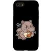 hippo rugby strong mascot run cartoon ru Custodia per iPhone SE (2020) / 7/8 Forte ippopotamo rugby corridore cartone animato