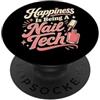 Nail Tech Humor Gifts La felicità è essere un umorismo di bellezza nail tech PopSockets PopGrip Adesivo