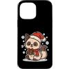 cat winter scarf box snow wintertime yul Custodia per iPhone 13 Pro Max Simpatico gatto invernale con sciarpa e scatola