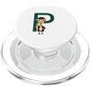 Timowo Studio Giraffa Diploma Lettera P Alfabeto Animale PopSockets PopGrip per MagSafe