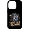 Physics Owl Coffee Nerd Science Humor Custodia per iPhone 14 Pro Teoricamente funzionante Gufo Fisica Caffè Umorismo