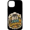Jimbeels Custodia per iPhone 15 Plus Bee Yard Supervisor umorismo apicoltore
