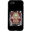 Frog Reading Books Lover Aesthetic Custodia per iPhone SE (2020) / 7/8 Libri prima di persone accogliente rana lettura estetica