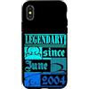 Lustiger Geburtstagsspruch zum 22. Gebur Custodia per iPhone X/XS 22° Compleanno Leggendario dal Giugno 2004 Anno Retro