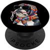 Vintage Retro Knitting Cute Lover Women Boston Terrier, filo quadrato all'uncinetto per cani Bostie Granny PopSockets PopGrip Adesivo