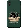 Cute Homeless Cat in a Box Custodia per iPhone XS Max Gatto senzatetto carino gattino cartone animato amante gatto animale umorismo