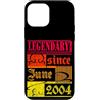 Lustiger Geburtstagsspruch zum 22. Gebur Custodia per iPhone 12 mini 22° Compleanno Leggendario dal Giugno 2004 Anno Retro