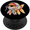 Vintage Retro Knitting Cute Lover Women Goldfish - Filato quadrato per uncinetto, per amanti dell'uncinetto PopSockets PopGrip Adesivo