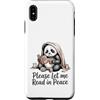 Panda Reading Peace Bookworm Custodia per iPhone XS Max Panda Reading Per favore Lasciami leggere in pace