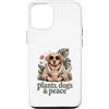 Dog Lover Plant Lover Custodia per iPhone 12/12 Pro Piante Cani E Peace Dog Amante Piante Vibes