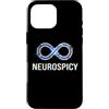 Neurodivergent Pride & Spectrum Aestheti Custodia per iPhone 16 Pro Max Neurospicy Infinity Loop | Autismo ADHD Umorismo - Glitch Art