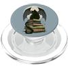 Moonlit Romantasy Society Romantasy - Lettore, motivo: gatto nero e ali di drago PopSockets PopGrip per MagSafe