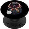 Vintage Retro Knitting Cute Lover Women Crow Raven Granny - Filato quadrato per uncinetto, per amanti dell'uncinetto PopSockets PopGrip Adesivo