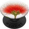 Aloha Gift Box Red Lehua Ohia Blossom Arte floreale hawaiana di Big Island PopSockets PopGrip Adesivo