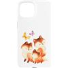 DJFoerster Design Custodia per iPhone 15 Volpe, Volpi, Volpino, Animale della foresta, Famiglia
