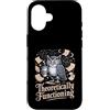 Physics Owl Coffee Nerd Science Humor Custodia per iPhone 16 Teoricamente funzionante Gufo Fisica Caffè Umorismo