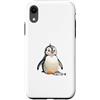 Timowo Studio Custodia per iPhone XR Pinguino Con Pesce Illustrazione