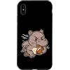 hippo rugby strong mascot run cartoon ru Custodia per iPhone XS Max Forte ippopotamo rugby corridore cartone animato