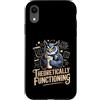 Physics Owl Coffee Nerd Science Humor Custodia per iPhone XR Teoricamente funzionante Gufo Fisica Caffè Umorismo