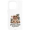 Dog Lover Plant Lover Custodia per iPhone 15 Pro Piante Cani E Peace Dog Amante Piante Vibes