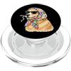 Vintage Retro Knitting Cute Lover Women Golden Retriever Dog Granny Square Crochet Yarn Crochet Yarn Crochet PopSockets PopGrip per MagSafe