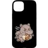 hippo rugby strong mascot run cartoon ru Custodia per iPhone 15 Plus Forte ippopotamo rugby corridore cartone animato