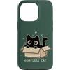 Cute Homeless Cat in a Box Custodia per iPhone 13 Pro Gatto senzatetto carino gattino cartone animato amante gatto animale umorismo
