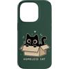 Cute Homeless Cat in a Box Custodia per iPhone 14 Pro Gatto senzatetto carino gattino cartone animato amante gatto animale umorismo