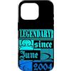 Lustiger Geburtstagsspruch zum 22. Gebur Custodia per iPhone 16 Pro 22° Compleanno Leggendario dal Giugno 2004 Anno Retro