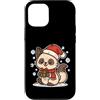 cat winter scarf box snow wintertime yul Custodia per iPhone 12/12 Pro Simpatico gatto invernale con sciarpa e scatola