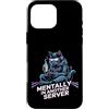 Gamer Cat Lover Vibes Custodia per iPhone 16 Pro Max Mentalmente in un altro server Gaming Cat Gamer