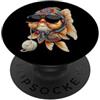 Vintage Retro Knitting Cute Lover Women Goldfish - Filato quadrato per uncinetto, per amanti dell'uncinetto PopSockets PopGrip Adesivo
