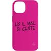 dolceSenso URBAN Custodia per iPhone 14 Ho il mal di gente | Marca dolceSenso URBAN testo nero