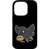 raven rugby bird mascot flying cartoon f Custodia per iPhone 14 Pro volante, corvo, con, palla rugby, cartone