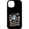Physics Owl Coffee Nerd Science Humor Custodia per iPhone 14 Teoricamente funzionante Gufo Fisica Caffè Umorismo